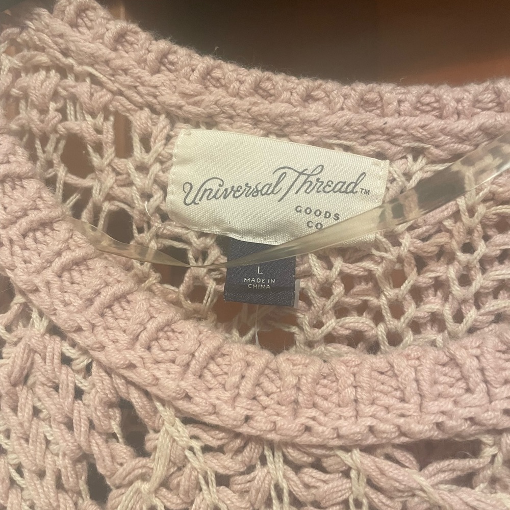 Target pink sweater, large